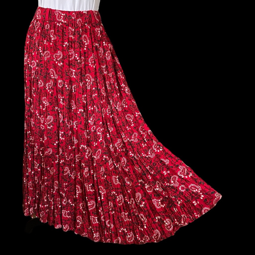 Rhythm Blue Red Crinkle Skirt
